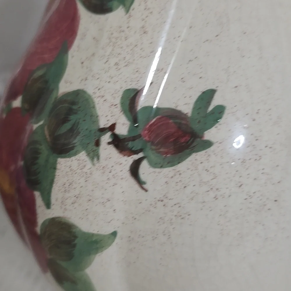 Vintage Clinchfield Pottery  Large Floral Ceramic Vase